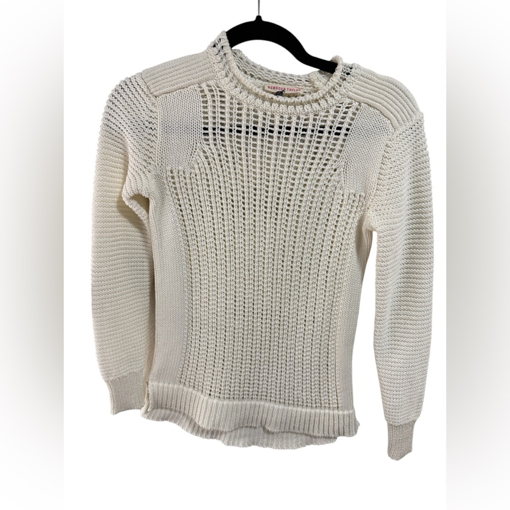 Rebbeca Taylor cream knit sweater